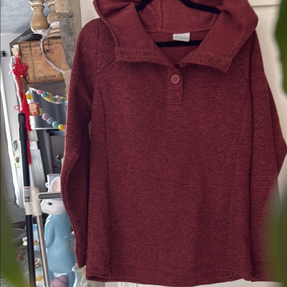 Columbia Red Fleece Sweatshirt Pullover